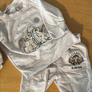 monica + andy Disney sweatsuit 3-6mo